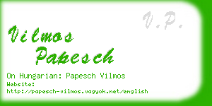 vilmos papesch business card